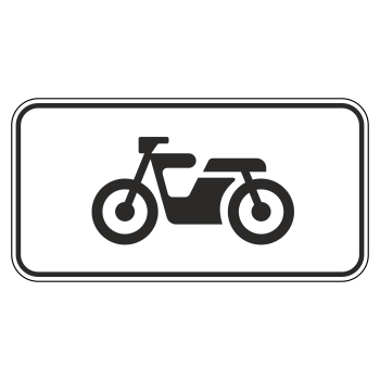 Дорожный знак 8.4.6 «Вид транспортного средства» (металл 0,8 мм, III типоразмер: 450х900 мм, С/О пленка: тип Б высокоинтенсивная)