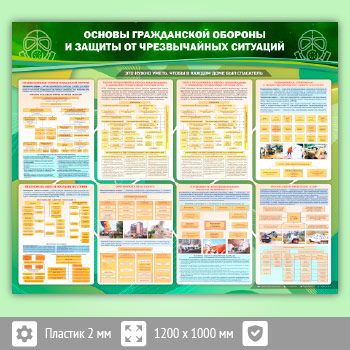 Стенд «Основы гражданской обороны и защиты от чрезвычайных ситуаций» (GO-04-ECONOMY)