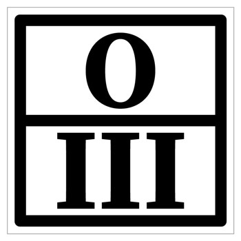 Знак отходов 3 класса опасности, III